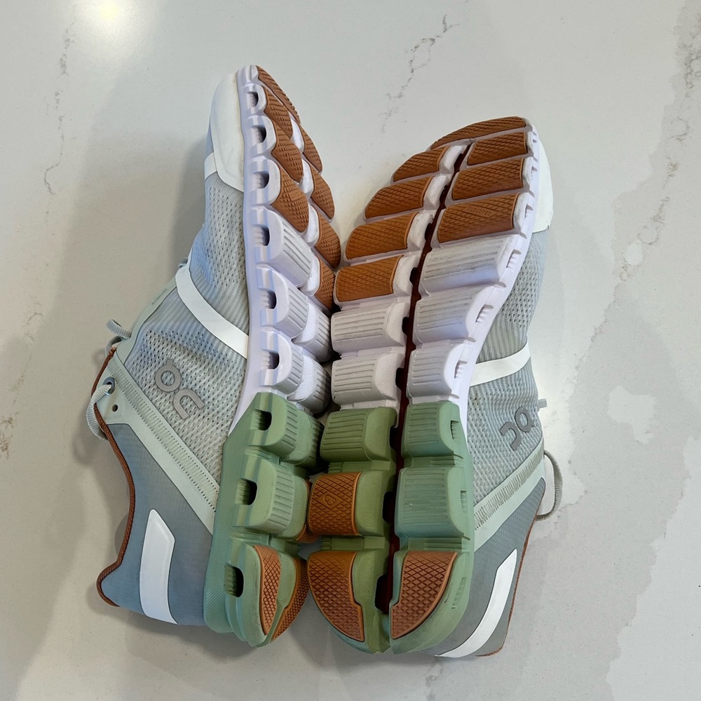 On Running Cloudflow shoes, Aloe/White, size 10 - Picture 6 of 9